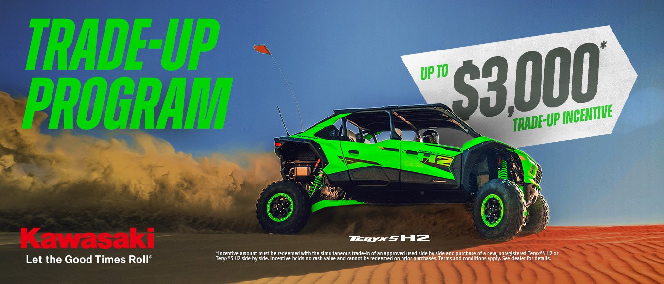 Kawasaki Teryx S H2 – Trade-Up Program, Up to $3,000